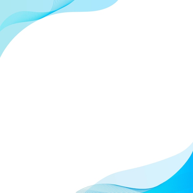 Element projektu szablonu ramki krzywej cerulean blue