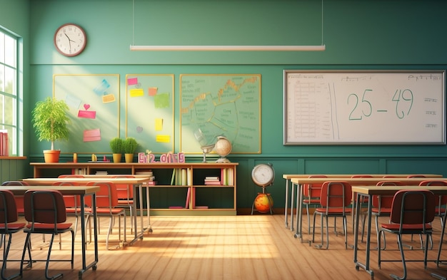 Elementary Classroom Back to School Koncepcja AI