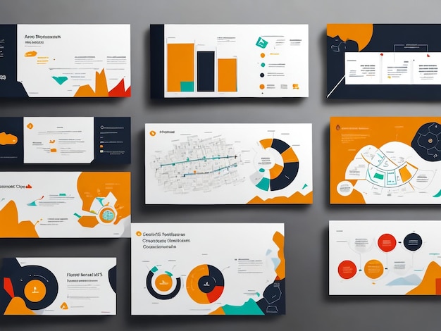 Elementy do infografiki na białym tle szablony prezentacyjne Wykorzystanie w prezentacji ulotka raport korporacyjny marketing reklama sprawozdanie roczne