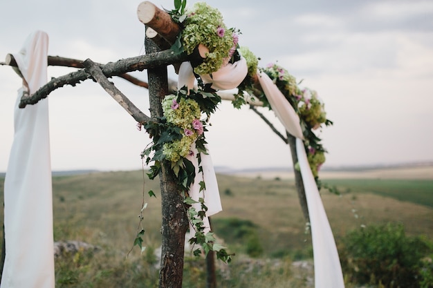 Zdjęcie elementy kwiatowe ozdobne na wesele
