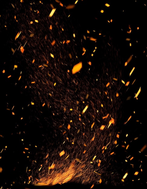 Ember Particle Sparks Overlay Efekt rozmycia ruchu abstrakcyjne czarne tło