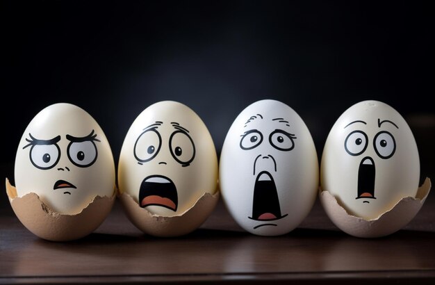 Emocje jedzenie święta twarz jajko zabawa obiekt wielkanocne rzemiosło tło śmieszne śniadanie wakacje