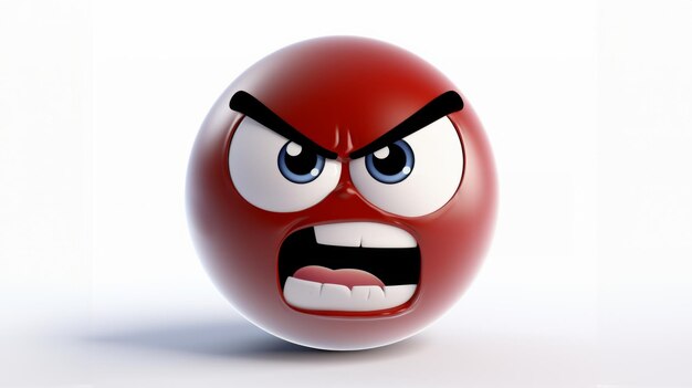 Zdjęcie emoji z gniewną twarzą