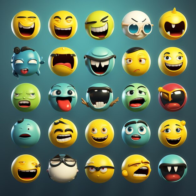 emotikony emoji zestaw emoji