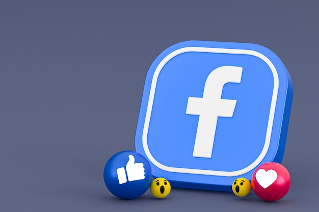 Emotikony reakcji na Facebooku, symbol balonu mediów społecznościowych z wzorem ikon na Facebooku