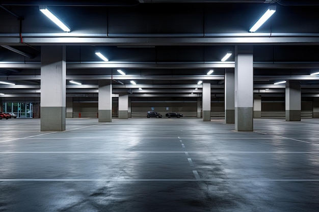 Empty Carpark Abstract Ai Generowany