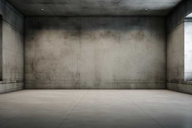 Empty Concrete Room Generative AI (Generatywna sztuczna inteligencja pustej betonowej pomieszczenia)