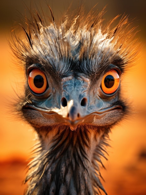 Emu w swoim naturalnym środowisku Fotografia dzikiej przyrody Generacyjna sztuczna inteligencja