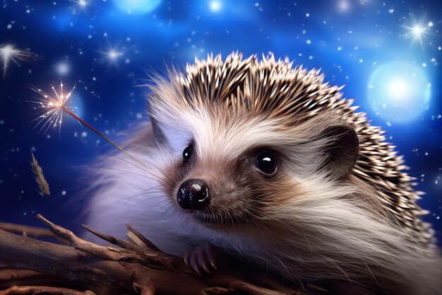 Zdjęcie enchanted hedgehog quill fantasy sky night gazing