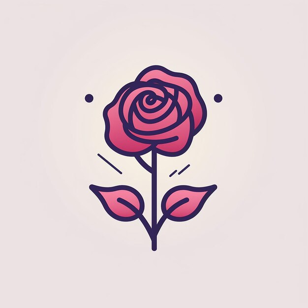 Zdjęcie enchanted_rose_modern_line_icon_vector_line