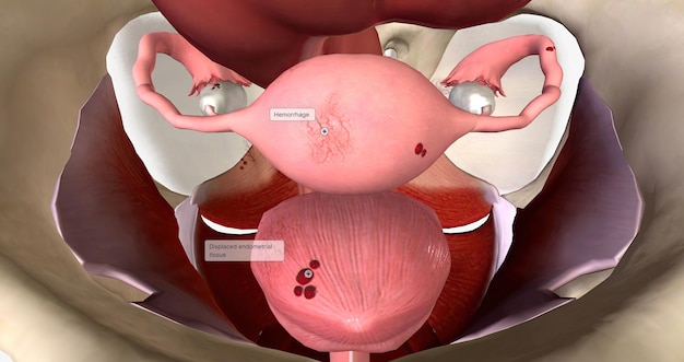 Zdjęcie endometrioza to stan charakteryzujący się wzrostem tkanki endometrium poza macicą