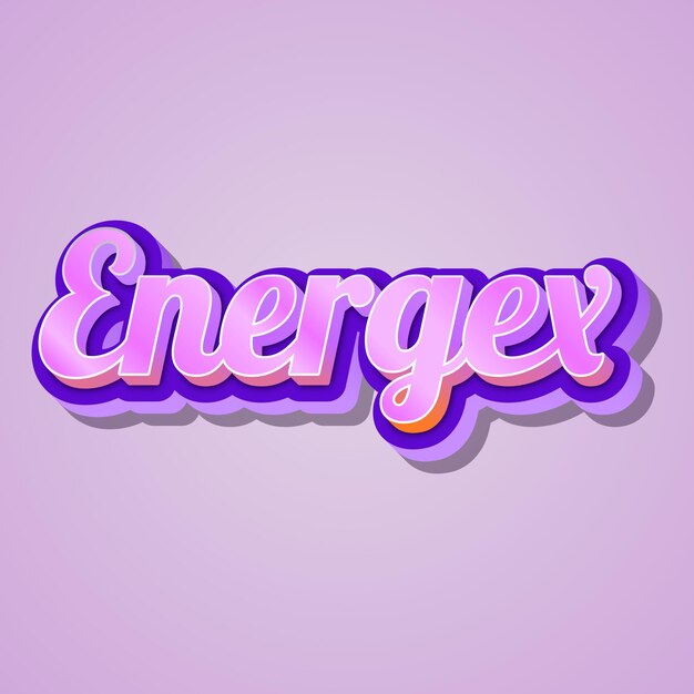 Zdjęcie energex typografia 3d projekt ładny tekst słowo fajne zdjęcie tła jpg