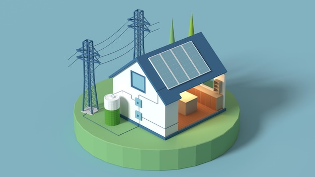 Zdjęcie energia elektryczna z baterii litowych ekologia to energooszczędna koncepcja pozyskiwania darmowej energii