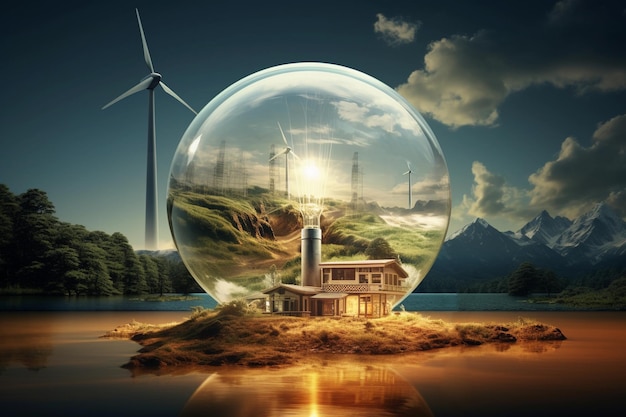 Zdjęcie energia elektryczna z wykorzystaniem odnawialnych źródeł energii