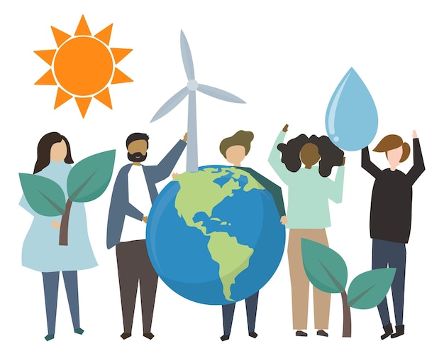 Energia odnawialna png ilustracja przezroczysty tło