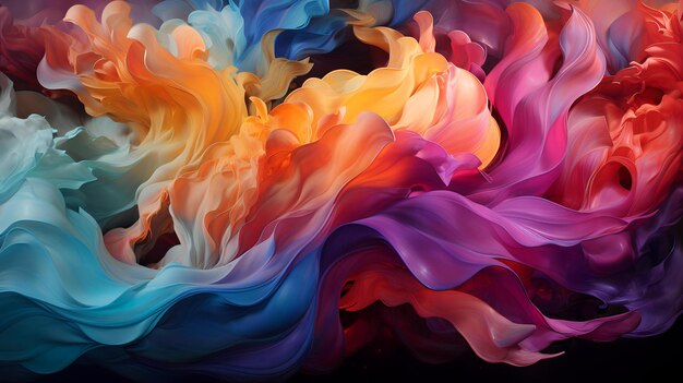 energiczne abstrakcyjne kolorowe plamy farby