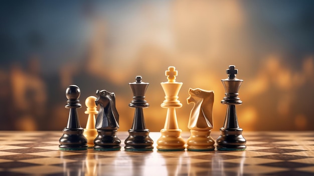 Enigmatyczna bitwa szachowa: spotkanie z bliska w dymnej atmosferze