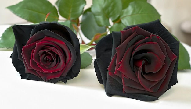 Enigmatyczna elegancja Darmowe zdjęcie czarnej róży Obejmij tajemnicze piękno rzadkiego kwiatu natury