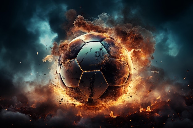 Enigmatyczna scena piłki nożnej pośród stadionowego dymu to płótno dla pomysłowych koncepcji