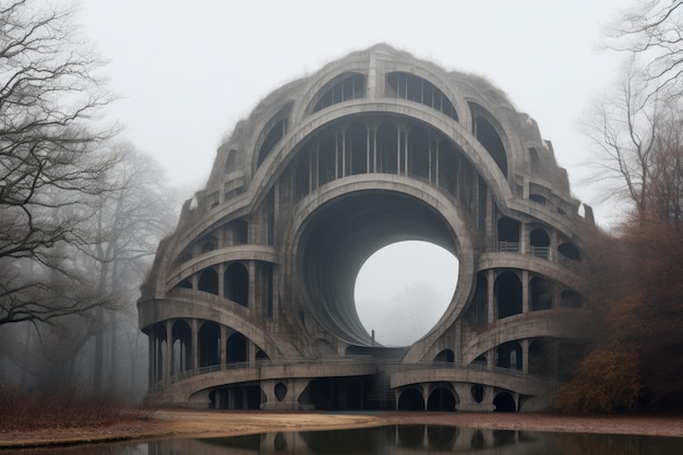 Zdjęcie enigmatyczne struktury architektoniczne owiane tajemnicą
