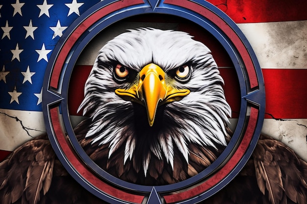 Epic Emblem American Flag Zdjęcie tła