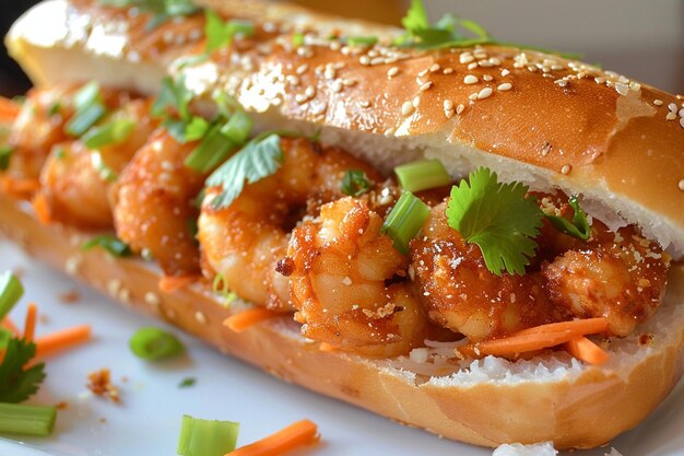 Epic Shrimp and Crab Legs Banh Mi Recepty z marynarką warzyw