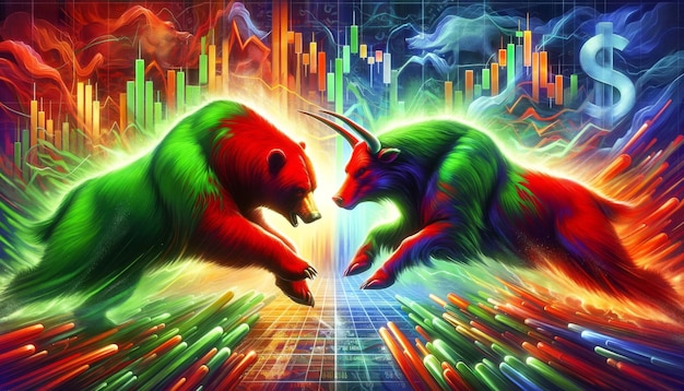 Epiczny konflikt rynków Byk i niedźwiedź w cyfrowej walce