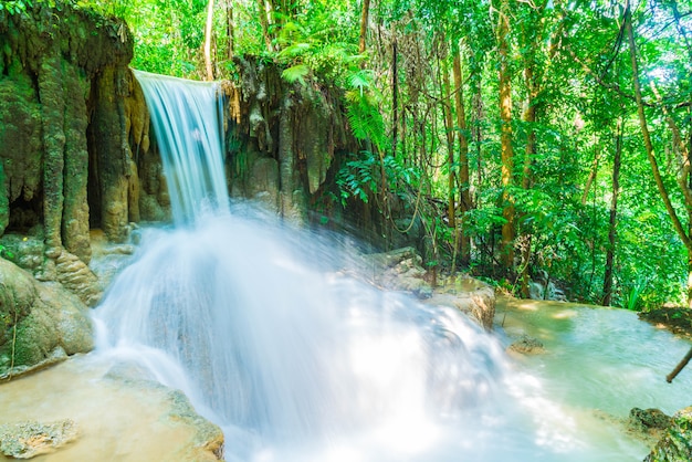 Erawan siklawa, Erawan park narodowy przy Kanchanaburi w Tajlandia