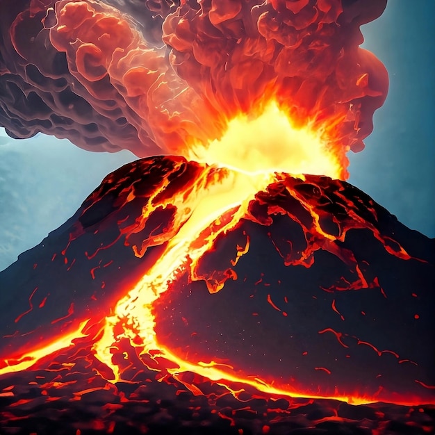 erupcja wulkanu dramatyczny scenariusz