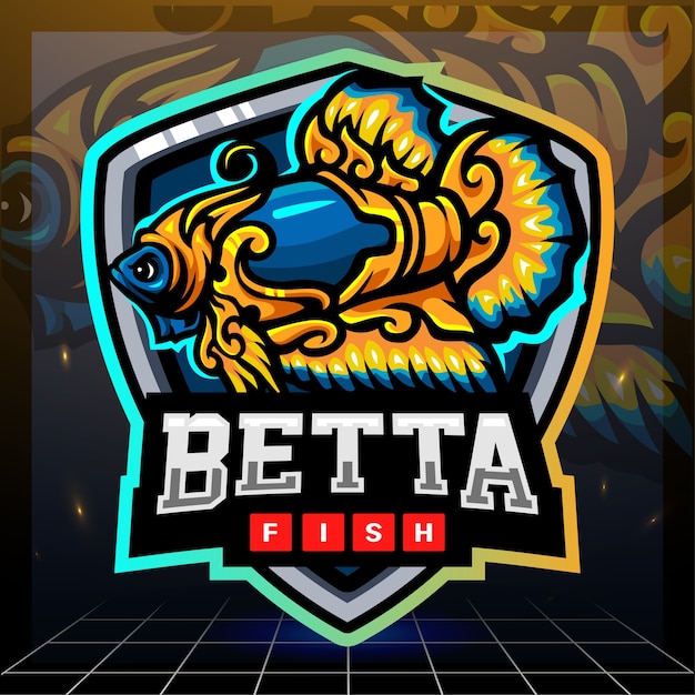 Esport maskotka ryb Betta