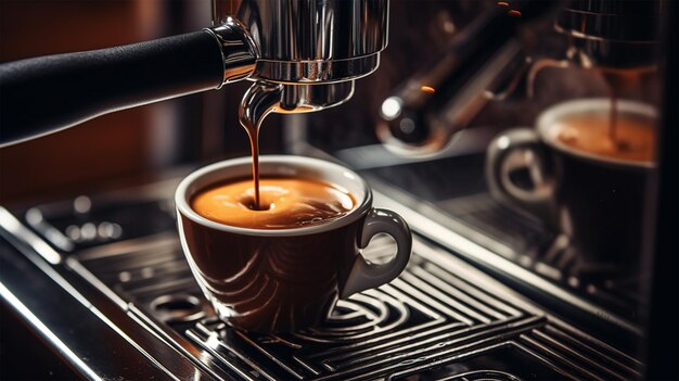 Espresso leje się z ekspresu do kawy Generative AI