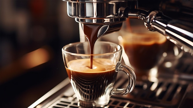 Espresso leje się z ekspresu do kawy Generative AI