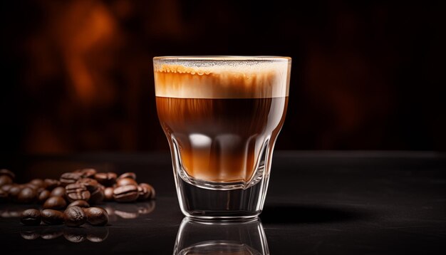 Zdjęcie espresso w szklanej szklance