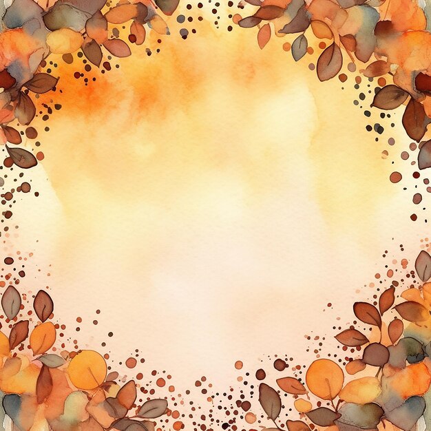 Zdjęcie estetyczna akwarela ilustracja jesieni z białym tłem