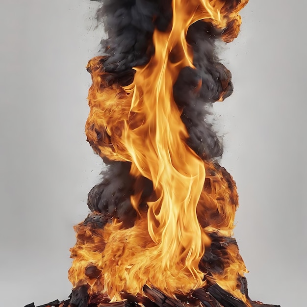 Estetyczna ramka tła płomienia realistyczny obraz ognia