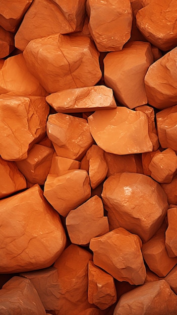 Estetyczne ułożone pomarańczowe tło kamieni