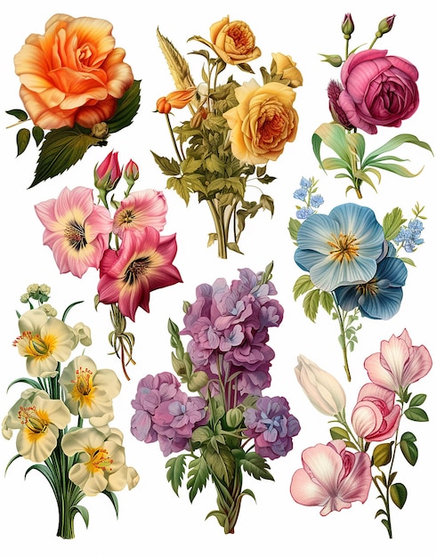 Estetyczne wzory kwiatów na tle