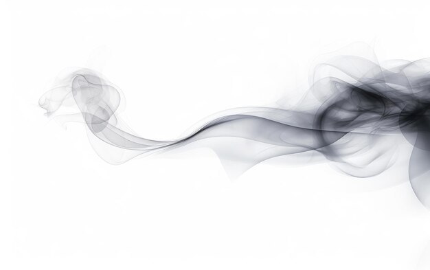 Eteryczna elegancja wibrująca czarnym dymem na białej lub przejrzystej powierzchni PNG przezroczyste tło