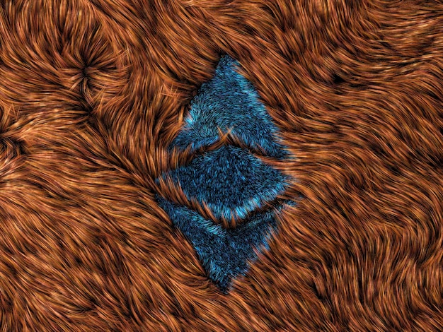Zdjęcie ethereum crypto hair fur streszczenie nowoczesna koncepcja ilustracji 3d