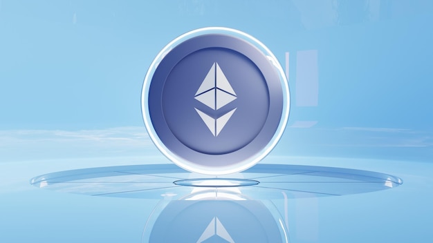 Ethereum Crypto Ilustracja 3d