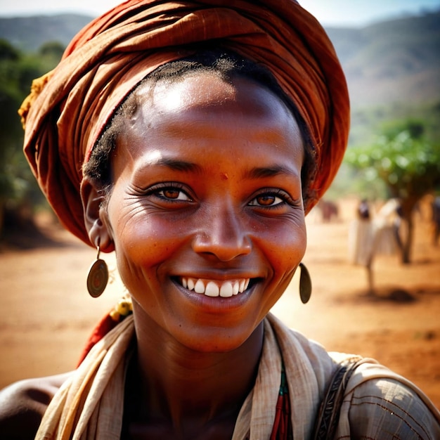 Etiopska kobieta z Etiopii typowy obywatel narodowy