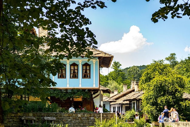 Etniczny folklor bułgarski budynek