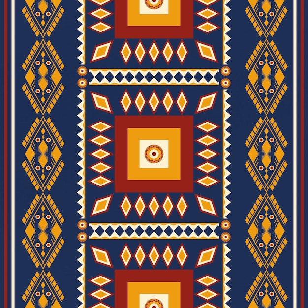 Etniczny rocznika retro orientalny geometryczny styl bezszwowy wzór Abstrakcjonistyczny tradycyjny ludowy
