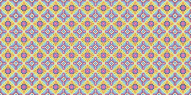 Etniczny wzór bezszwowy boho Abstrakcyjna tekstura tkaniny kaleidoskopu