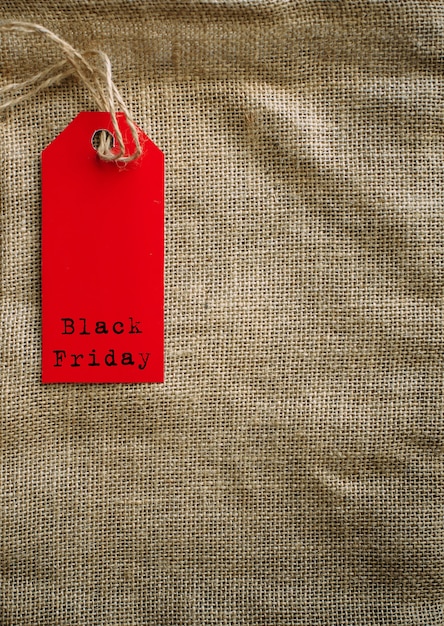 Etykieta z napisem Black Friday na płótnie