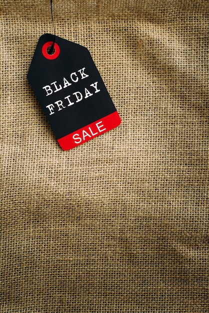 Etykieta z napisem Black Friday na płótnie