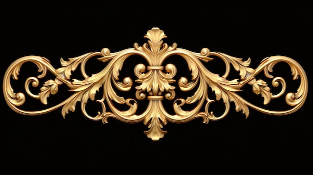 Exquisite Gold Filigran Border Pełny widok