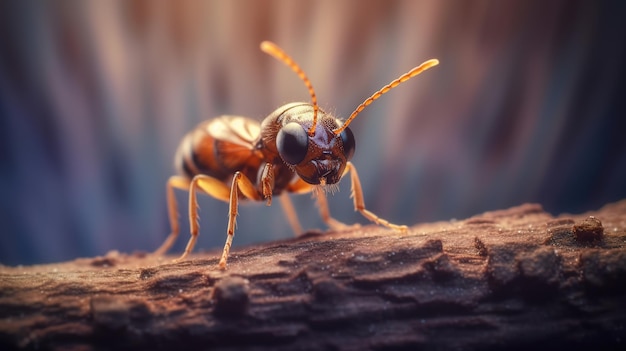 Extreme powi?kszenie Portret królowej Ant Ant obraz super makro