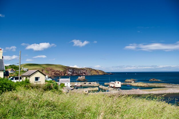 Zdjęcie eyemouth to małe miasto i parafia cywilna w berwickshire w rejonie scottish borders w szkocji