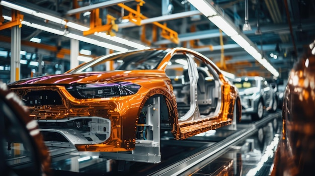 Zdjęcie fabryka samochodów produkująca pojazdy elektryczne
